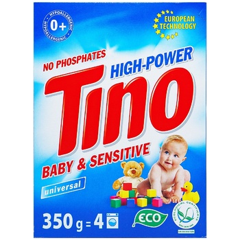 Стиральный порошок Tino High Power для детской одежды 350г - купить, цены на Auchan - фото 1