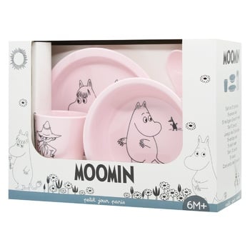 Набор посуды Petit Jour Paris Moomin детский подарочный розовый 5 предметов - купить, цены на WINETIME - фото 1