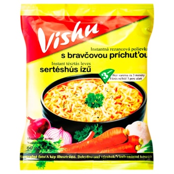 Локшина Vishu швидкого приготування зі смаком свинини 60г - купити, ціни на ЕКО Маркет - фото 1