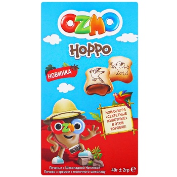 Ozmo Hoppo Cookies with Milk Chocolate Cream 40g - buy, prices for Za Raz - photo 2