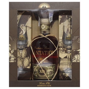 Plantation Barbados XO 20th Anniversary Rum 40% 0.7l + 2 glasses - buy, prices for - photo 2