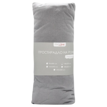 Простыня Home Line трикотажная серая 140х200см - купить, цены на - фото 1