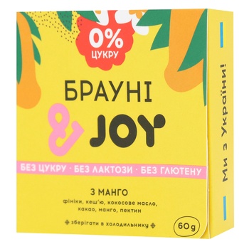 Десерт &JOY Брауні з манго 60г - купити, ціни на WINETIME - фото 1