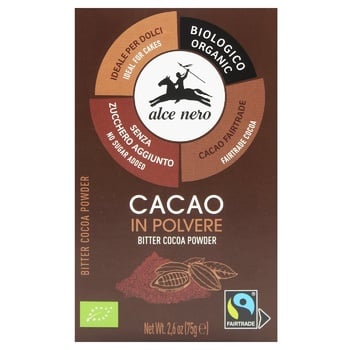 Какао-порошок Alce Nero Fairtrade без сахара органический 75г - купить, цены на WINETIME - фото 2