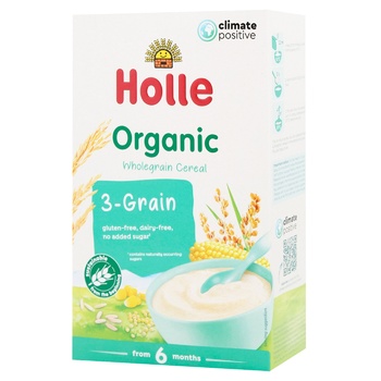 Holle Organic 3-Grain Dry Dairy-free Children's Porridge from 6 Months 250g - buy, prices for WINETIME - photo 1