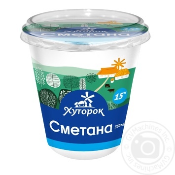 Сметана Хуторок 15% 350г - купити, ціни на ЕКО Маркет - фото 2