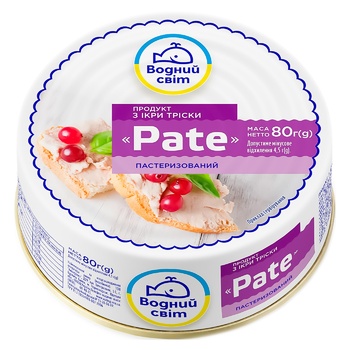 Ікра тріски Водний Світ Pate 80г