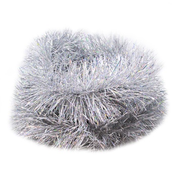 Silver Tinsel 11cm x 2m