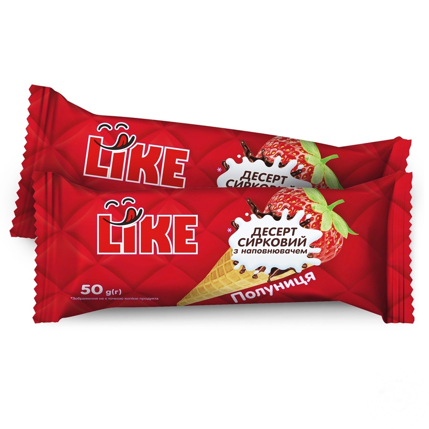 

Десерт творожный Like клубника 45г