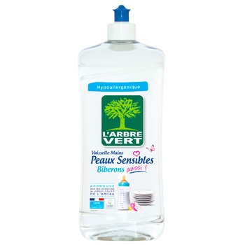 L'Arbre Vert Sensitive Skin Baby Dishwashing Liquid 750ml - buy, prices for Auchan - photo 1