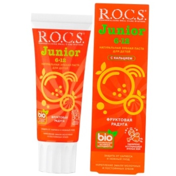 R.O.C.S. Junior Fruit Rainbow Toothpaste 6-12 years old 74g - buy, prices for MegaMarket - photo 3