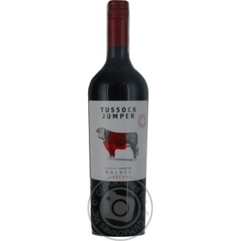 Wine malbec Tussock jumper red dry 14% 750ml glass bottle Argentina - buy, prices for MegaMarket - photo 2