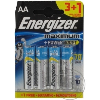 Батарейка Energizer Максімум AA/ЛР6 бл.3+1