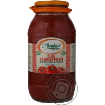 Sterilized nectar with pulp Vladam tomato with salt glass jar 1850ml Ukraine - buy, prices for NOVUS - photo 8