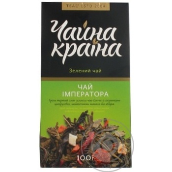 Зеленый чай Чайна Краина Чай Императора ароматизированный с добавлением растительного сырья 100г Украина