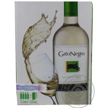 wine sauvignon blanc gatonegro 12% 3000ml tetra pak Chili