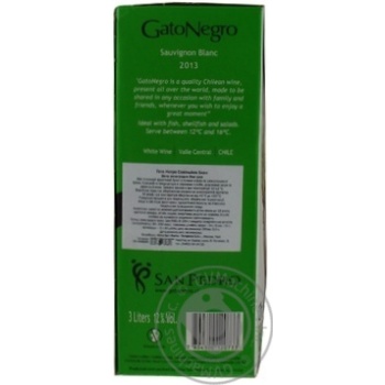 wine sauvignon blanc gatonegro 12% 3000ml tetra pak Chili - buy, prices for - photo 3