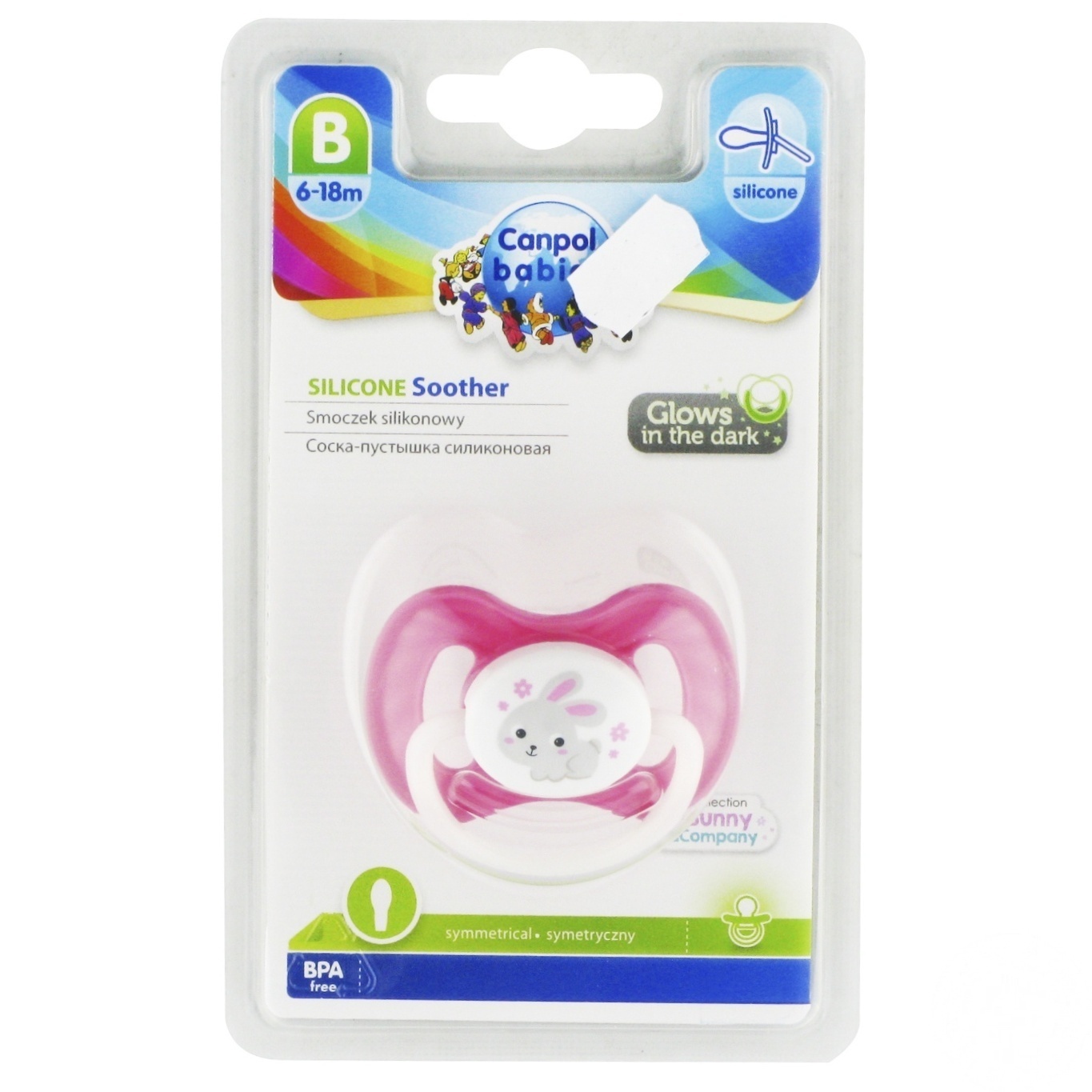 

Пустышка Canpol Babies Bunny & Company симметричная 6-18мес