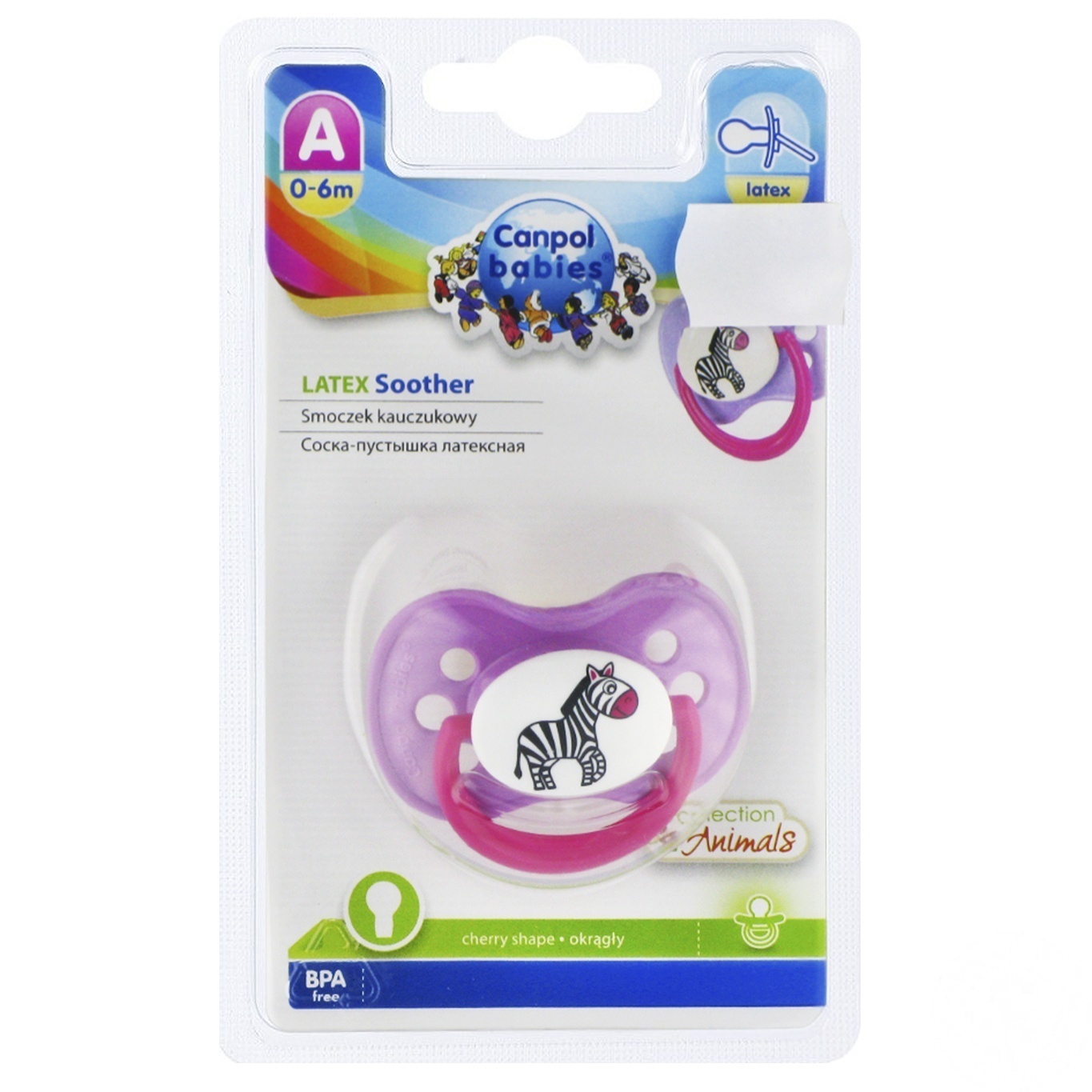

Пустышка Canpol Babies Animals 22/593 0-6мес круглая