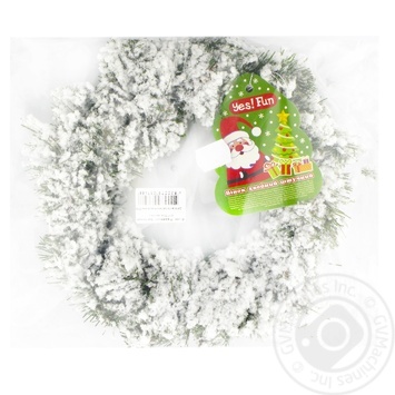 Yes! Fun Christmas Snowy Decorative Wreath 17.5cm - buy, prices for MegaMarket - photo 1