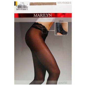 Колготи жіночі Marilyn Erotic Vita Bassa 15ден р.1/2 visone - купити, ціни на МегаМаркет - фото 1