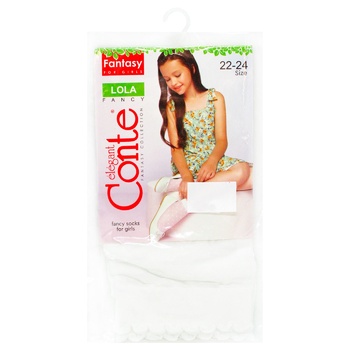 Conte Elegant Lola Bianco Socks for Girls Size 22-24 - buy, prices for MegaMarket - photo 1