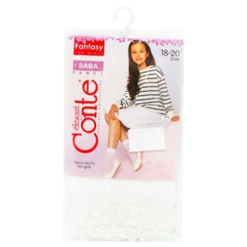 Conte Elegant Sara Bianco Socks for Girls Size 18-20 - buy, prices for MegaMarket - photo 1