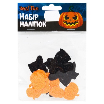 Yes! Fun Halloween Sticker Black Cat and Pumpkins 12pcs - buy, prices for - photo 1