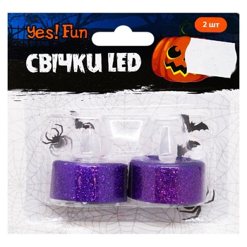 Yes! Fun Halloween Candle LED 4x2cm 2pcs