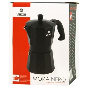 Кофеварка Vinzer Moka Nero гейзерная на 6 чашек - купить, цены на - фото 2