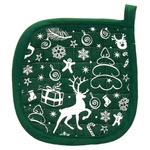 Home Line Potholder cotton 20x20cm green