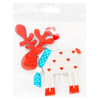 Підвіс декоративний олень яскравий 10*12см - купити, ціни на МегаМаркет - фото 3