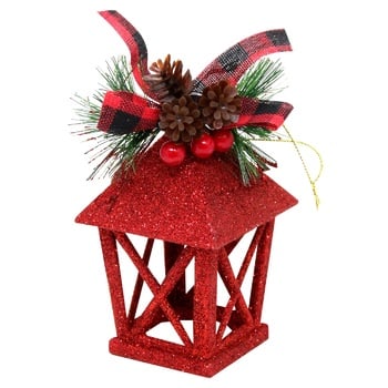 Stolyar Red Lantern Christmas Decoration 12х7х7cm - buy, prices for Za Raz - photo 1