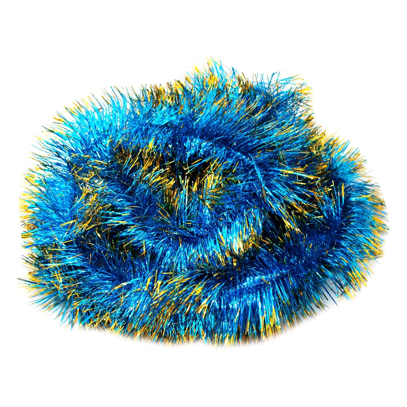 

Мишура новогодняя 100мм 2,7м бирюзовый+золотой