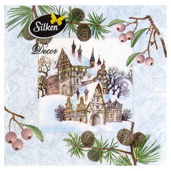 Silken Winter Village Table Napkins 33x33cm 18pcs - buy, prices for Za Raz - photo 1