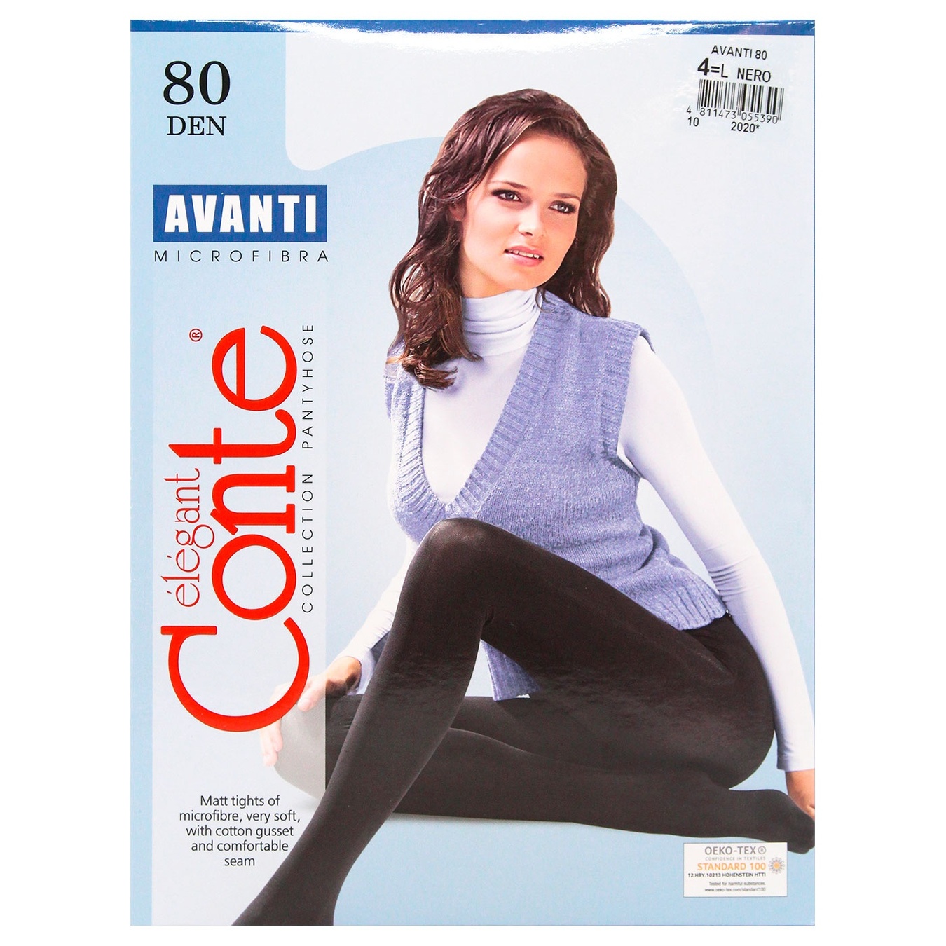 

Колготки женские Conte Elegant Avanti 80den р.4 Nero