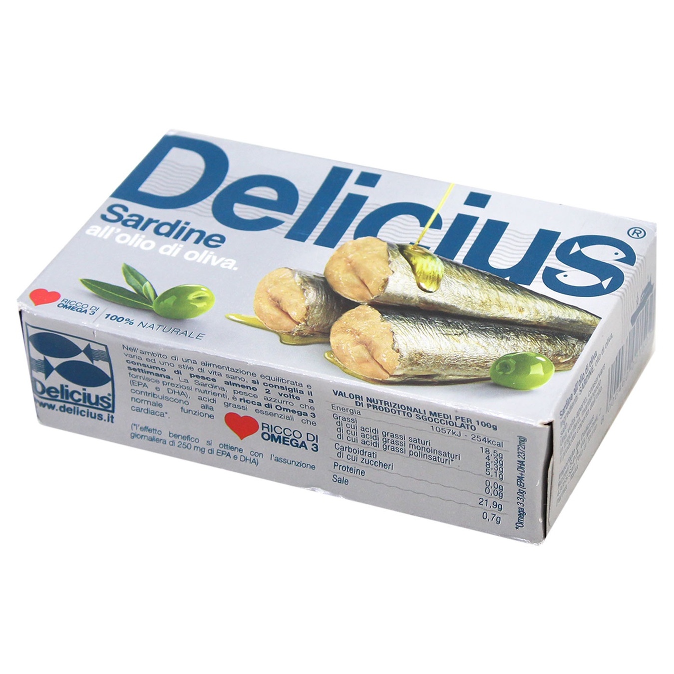 

Сардины Delicius в оливковом масле 120г