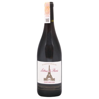 Lettres de Paris Rouge Moelleux Red Semi-sweet Wine 11% 0.75l - buy, prices for MegaMarket - photo 1