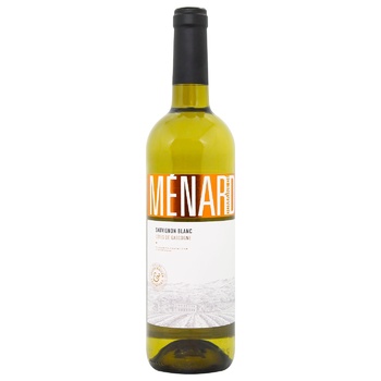 Вино Sarl Menard Sauvignon Blanc біле сухе 11% 0,75л - купити, ціни на ULTRAMARKET - фото 1