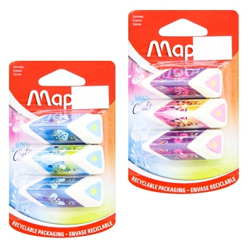 Maped Mini Cute Pyramid Eraser 3pcs - buy, prices for MegaMarket - photo 1