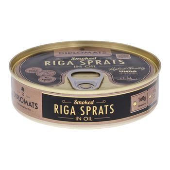 Diplomats Riga Sprats in Oil 160g - buy, prices for COSMOS - photo 1