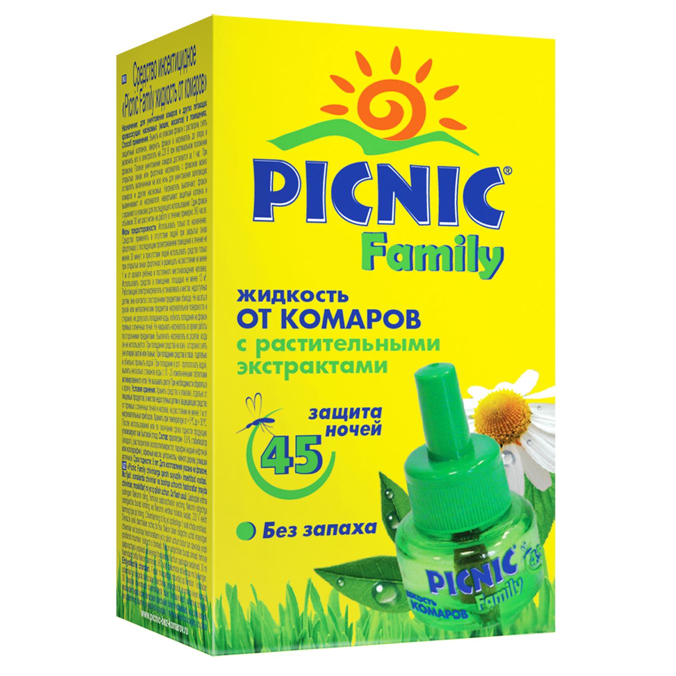 

Жидкость Picnic Family от комаров 30мл 45 ночей