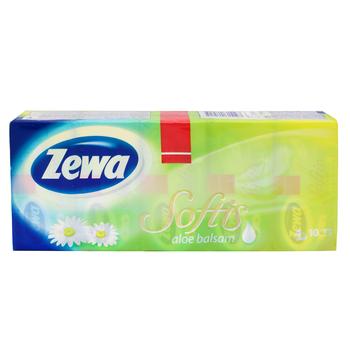 Серветки Zewa Softis Aloe Balsam 9шт