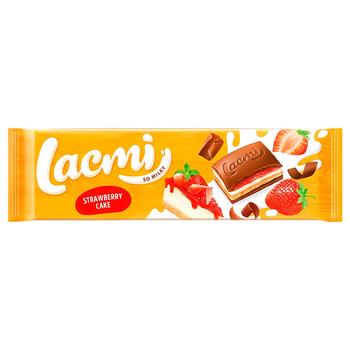 Шоколад молочний Roshen Lacmi Strawberry Cake 275г