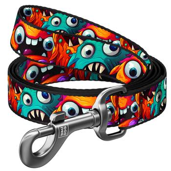 Waudog Nylon Dog Leash S 122cm/20mm with Design of Toothy Monsters - buy, prices for NOVUS - photo 1