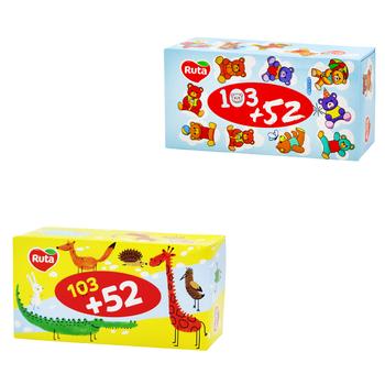 Серветки Ruta Kids косметичні 155шт - купити, ціни на МегаМаркет - фото 1