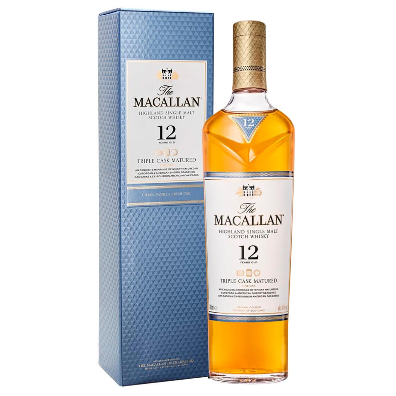 

Виски The Macallan Triple Cask Matured 12 лет 40% 0,7л
