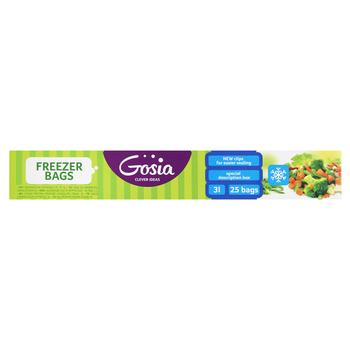 Gosia With Clamps Freezer Bags 250mmx330mmx3l 25шт