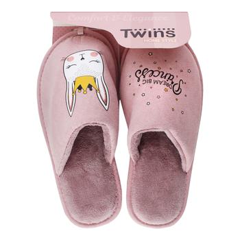 Twins HS-OZ Women's Peach Suede Homemade Slippers 36-37s - buy, prices for COSMOS - photo 1