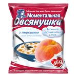 Каша вівсяна Вівсянушка з цукром персиком і вершками швидкого приготування 45г